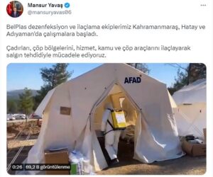 ABB DEPREM BÖLGESİNDE“SALGIN TEHDİDİYLE MÜCADELE EDİYOR