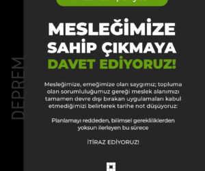 TMMOB:Deprem bölgesinde şehir ve bölge planlama mesleği devre dışı bırakıldı