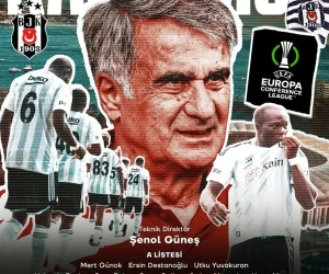 İşte  Beşiktaş ın Tiran maçı  kadrosu