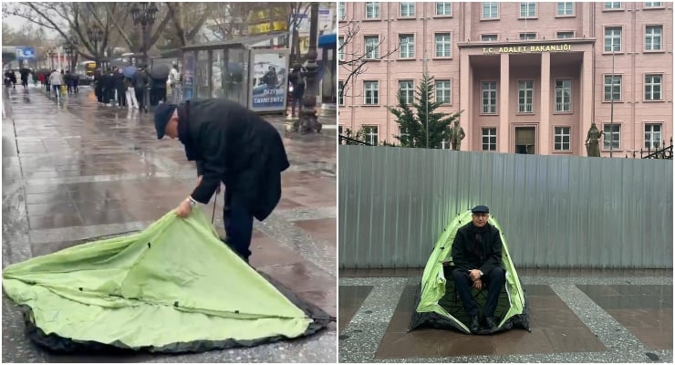 Mahmut Tanal’dan Bakanlık önünde çadır eylemi
