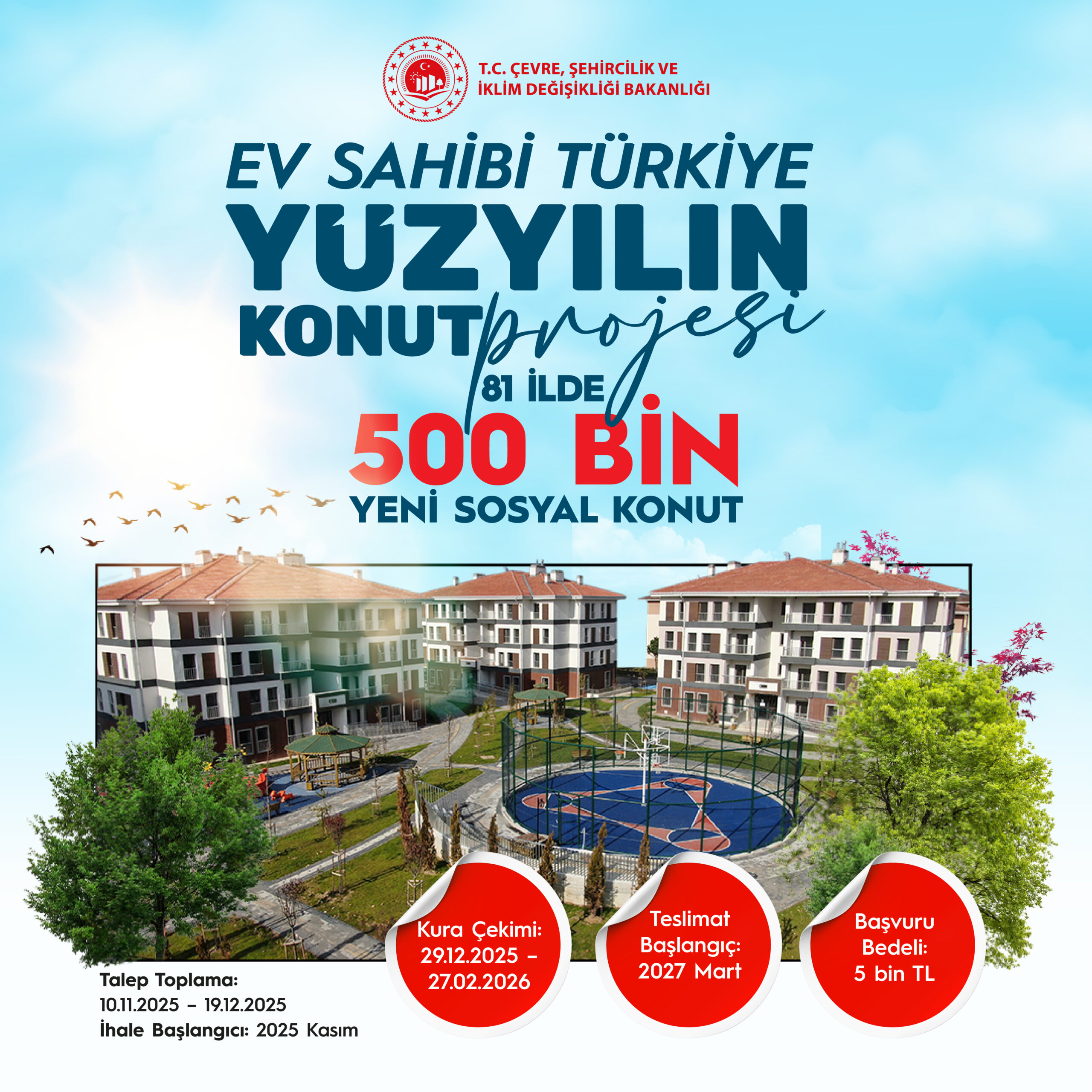 500 BİN SOSYAL KONUT PROJESİ !
