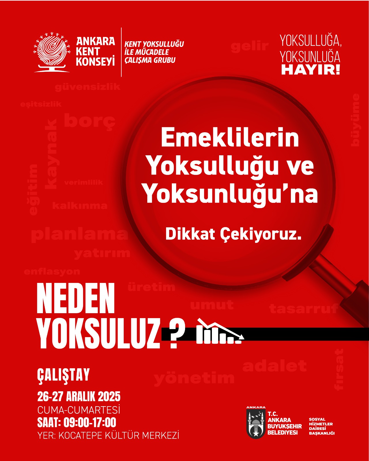 YOKSULLLUĞA ÇALIŞTAY DA ÇÖZÜM ARANACAK  !