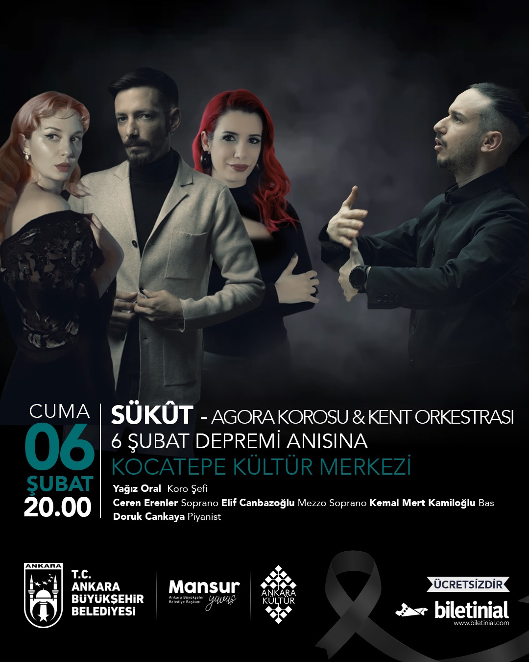 KOCATEPE KÜLTÜR MERKEZİ’NDE ANLAMLI BULUŞMA 6 ŞUBAT DEPREMİNE ÖZEL KONSER: SÜKÛT