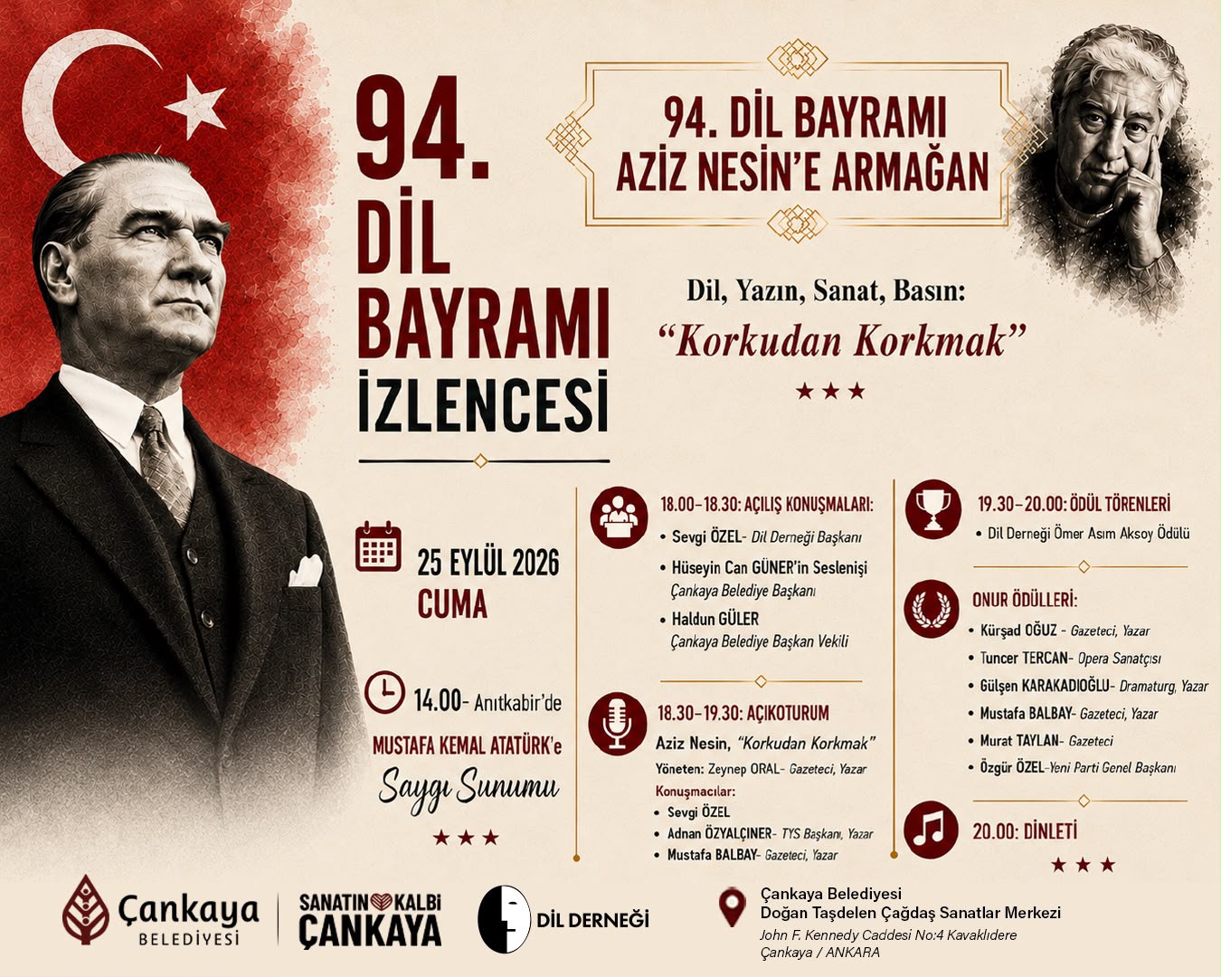 Çankaya Belediyesi’den  94. Dil Bayramı İzlencesi