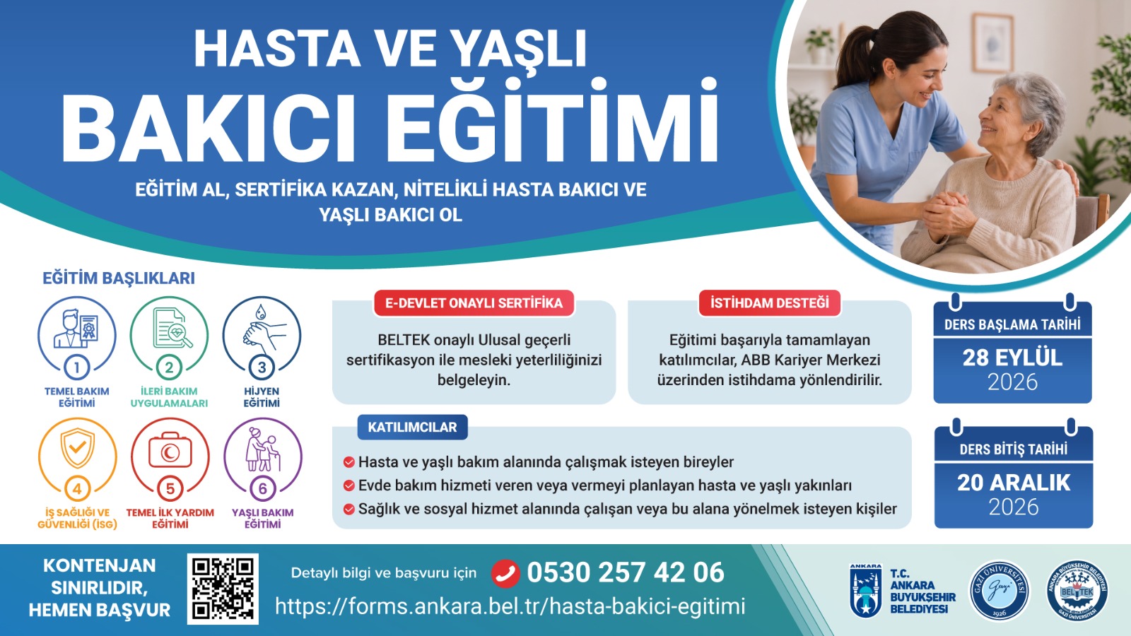 ABB’DEN SERTİFİKALI “HASTA VE YAŞLI BAKICI EĞİTİMİ” PROGRAMI