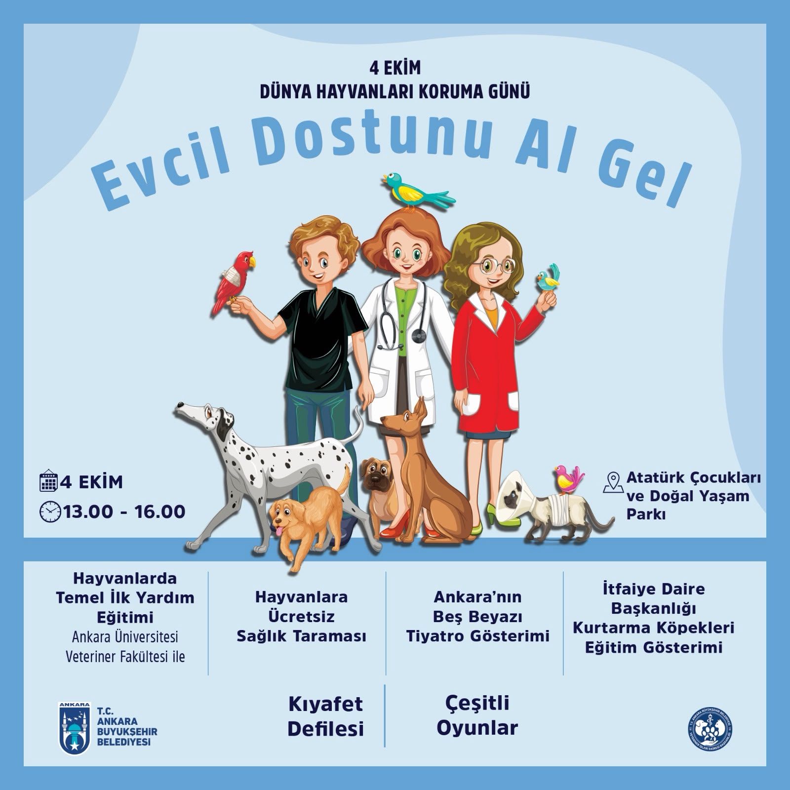 ANKARA DA EVCİL HAYVANLARA ÜCRETSİZ SAĞLIK TARAMASI